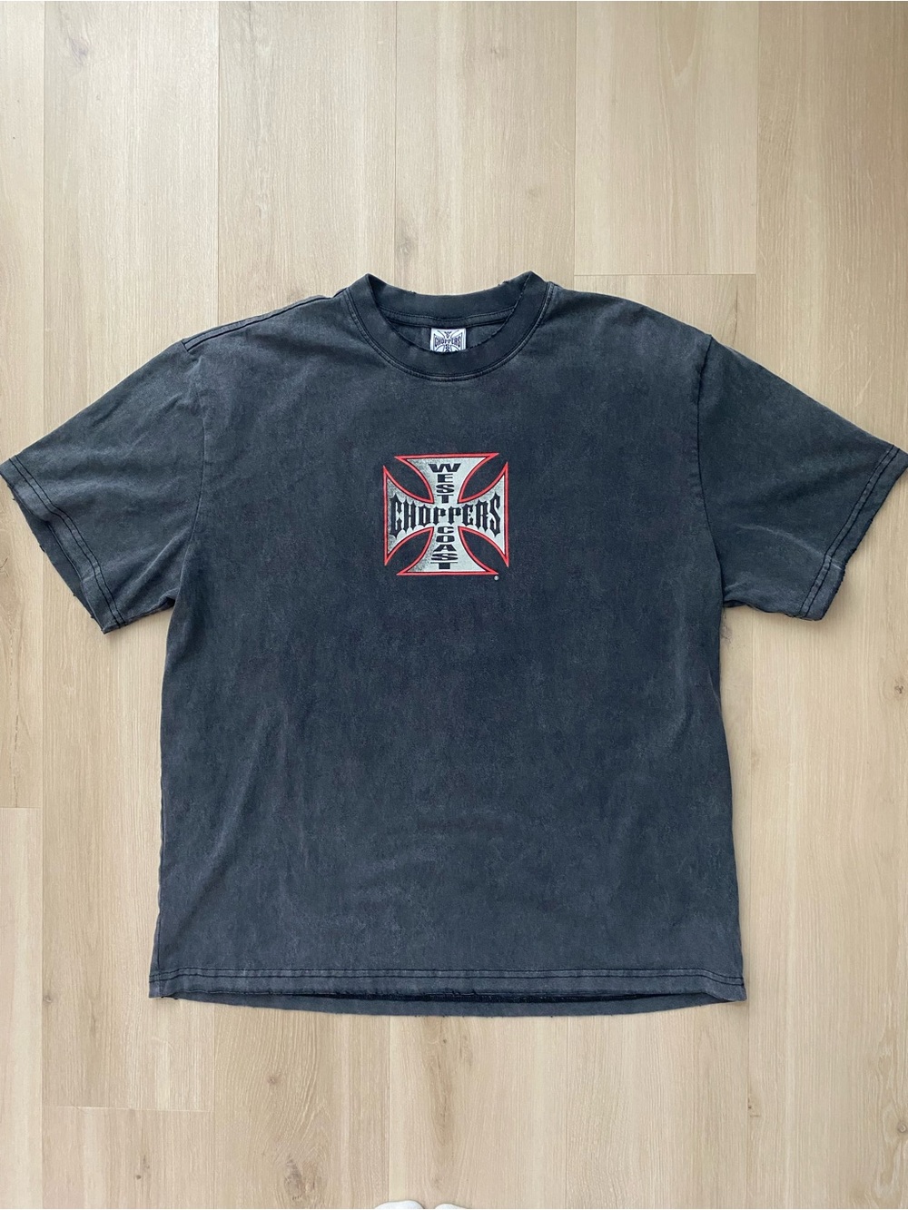 West Coast Choppers Sun Faded Distressed T-Shirt Size Medium